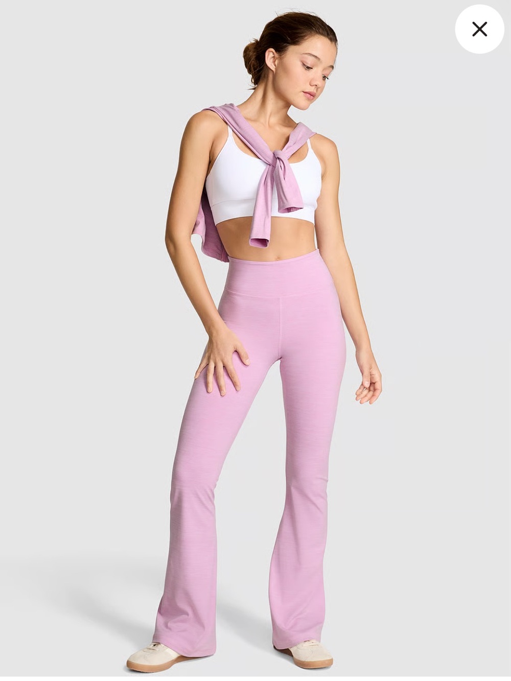 PINK hushed lilac flare leggings